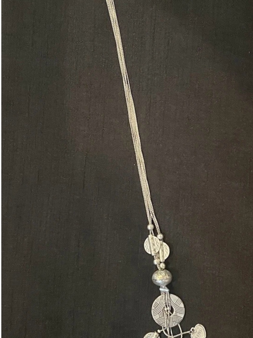 Silver-Tone Women's Pendant Necklace Lia Sophia Dangle Charms
